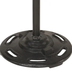 vidaXL Iluminación-Lámpara de pie 2 pantallas plateada hierro fundido E27