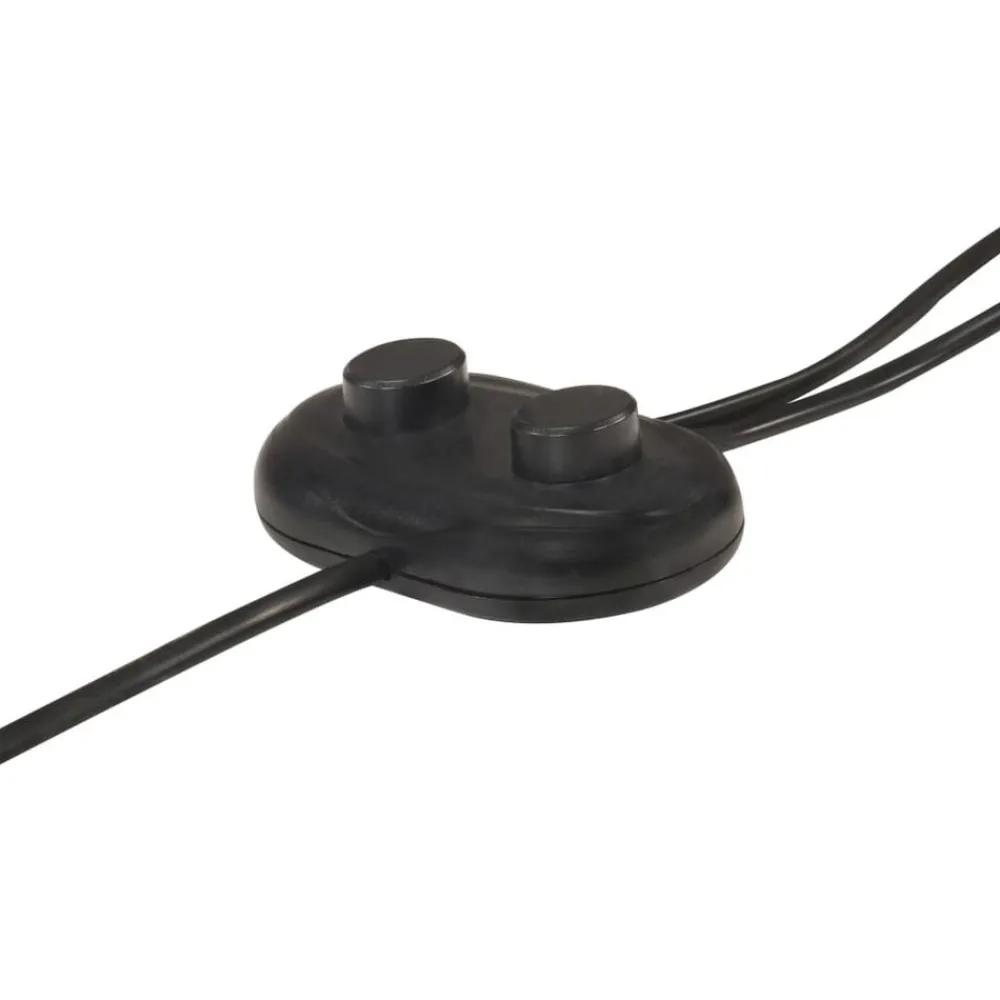 vidaXL Iluminación-Lámpara de pie 2 pantallas plateada hierro fundido E27