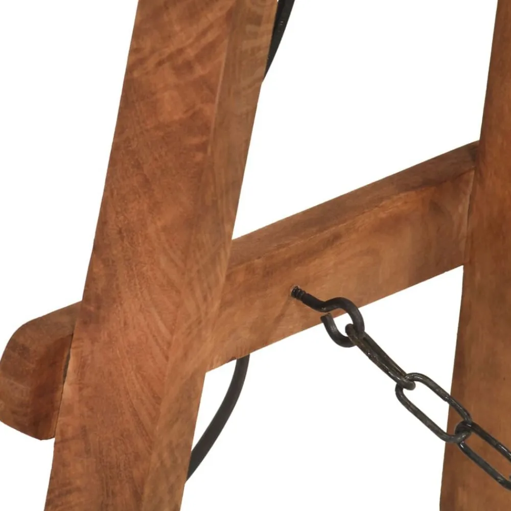 vidaXL Lámpara de pie 3 pzas madera maciza de mango plateada E27 Plateado Best