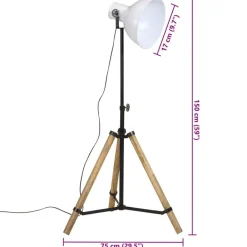 vidaXL Lámpara de pie 25 W E27 75x75x90-150 cm Blanco Best