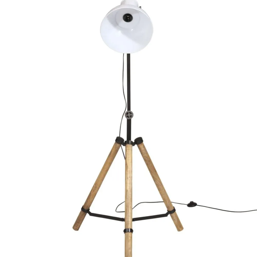 vidaXL Lámpara de pie 25 W E27 75x75x90-150 cm Blanco Best