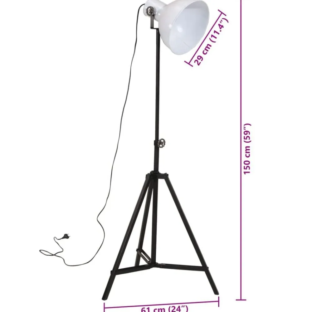 vidaXL Iluminación-Lámpara de pie 25 W E27 61x61x90/150 cm