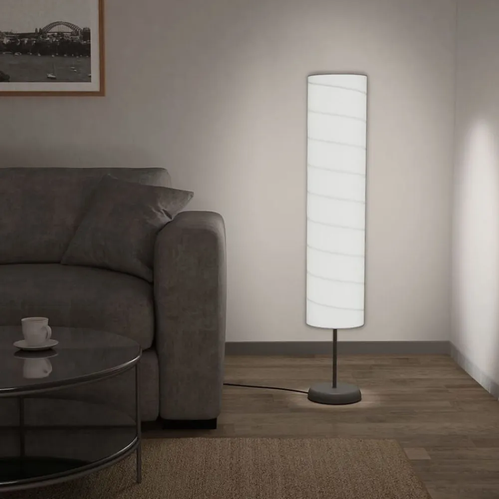 vidaXL Iluminación-Lámpara de pie con soporte blanco E27 121 cm