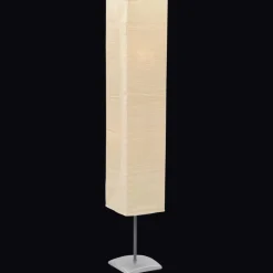 vidaXL Iluminación-Lámpara de pie con soporte de acero 135 cm beige
