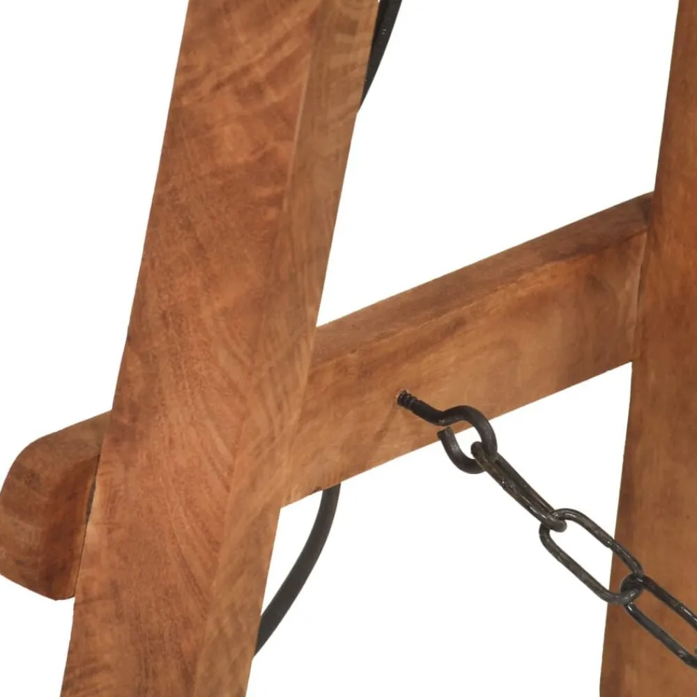 vidaXL Iluminación-Lámpara de pie de madera maciza de mango E27