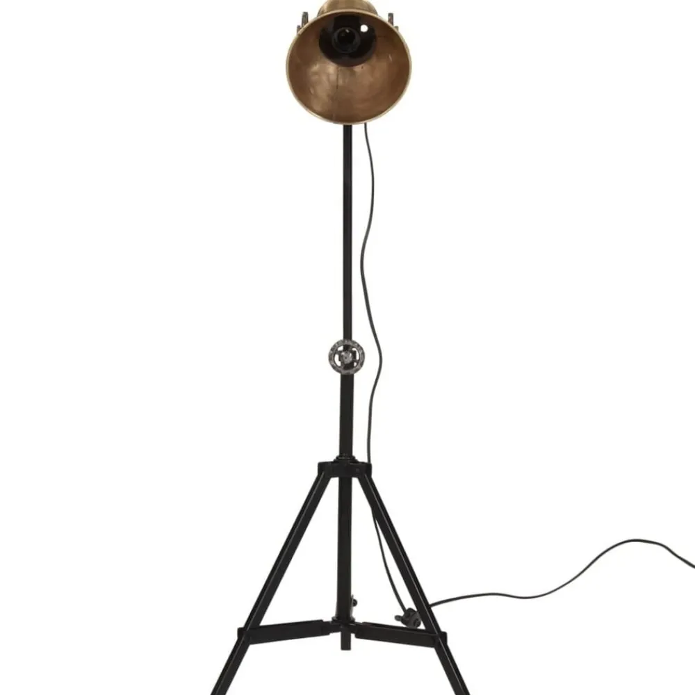 vidaXL Iluminación-Lámpara de pie latón vintage 25 W E27 35x35x65/95 cm
