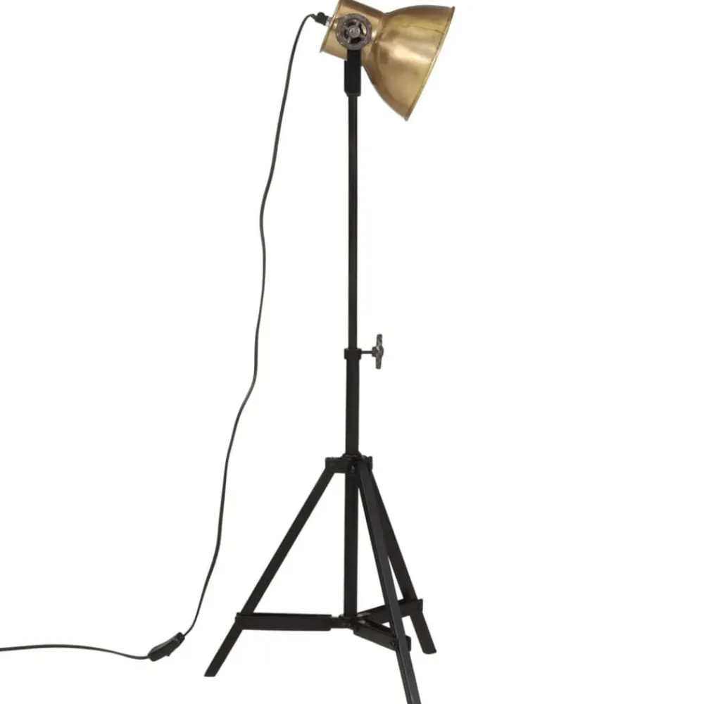 vidaXL Iluminación-Lámpara de pie latón vintage 25 W E27 35x35x65/95 cm