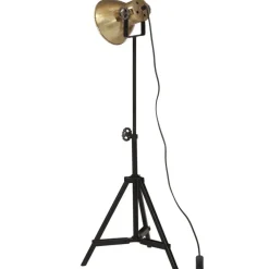 vidaXL Iluminación-Lámpara de pie latón vintage 25 W E27 35x35x65/95 cm