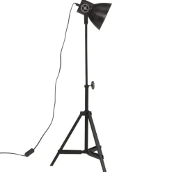 vidaXL Lámpara de pie negra 25 W E27 35x35x65/95 cm Negro