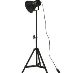 vidaXL Lámpara de pie negra 25 W E27 35x35x65/95 cm Negro