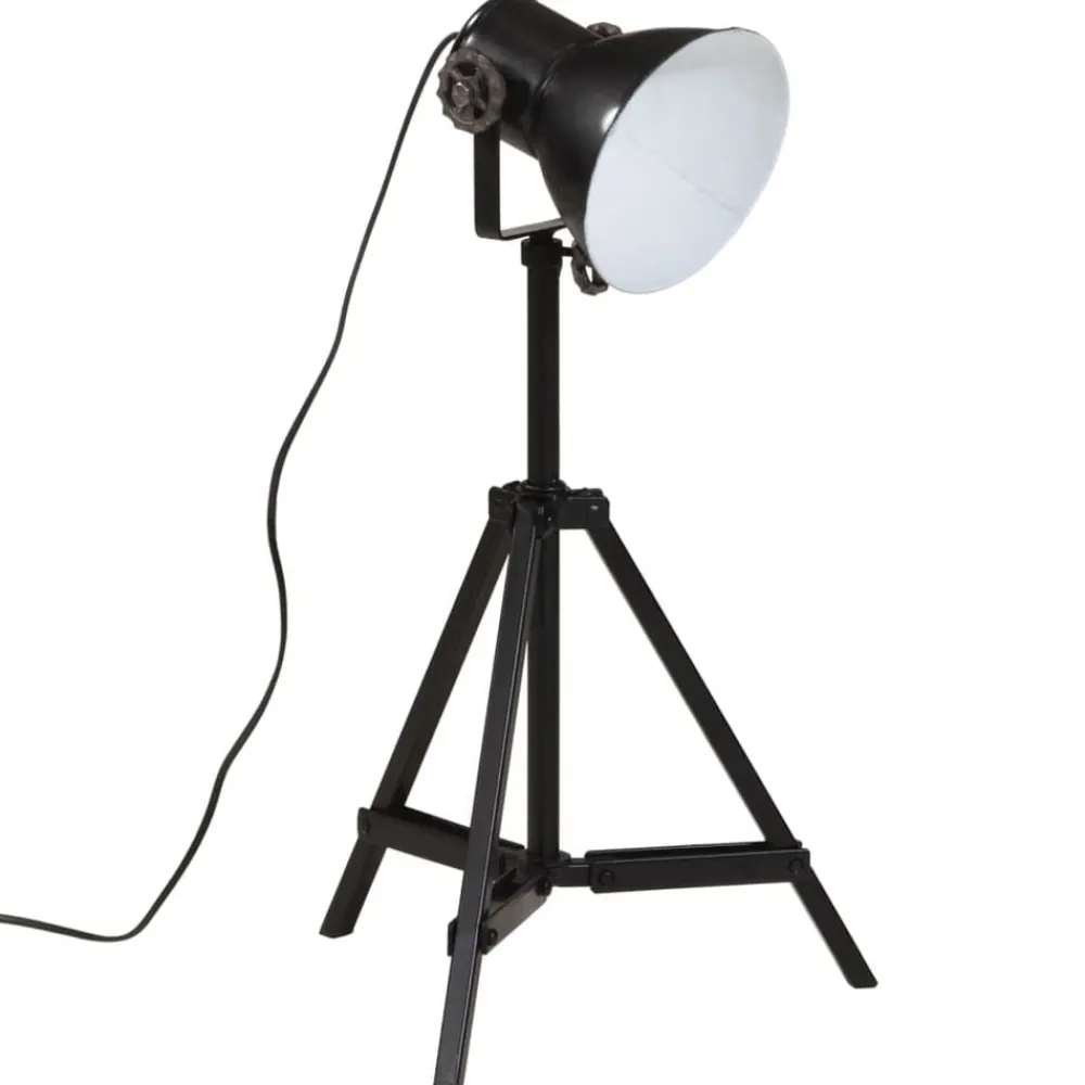 vidaXL Lámpara de pie negra 25 W E27 35x35x65/95 cm Negro