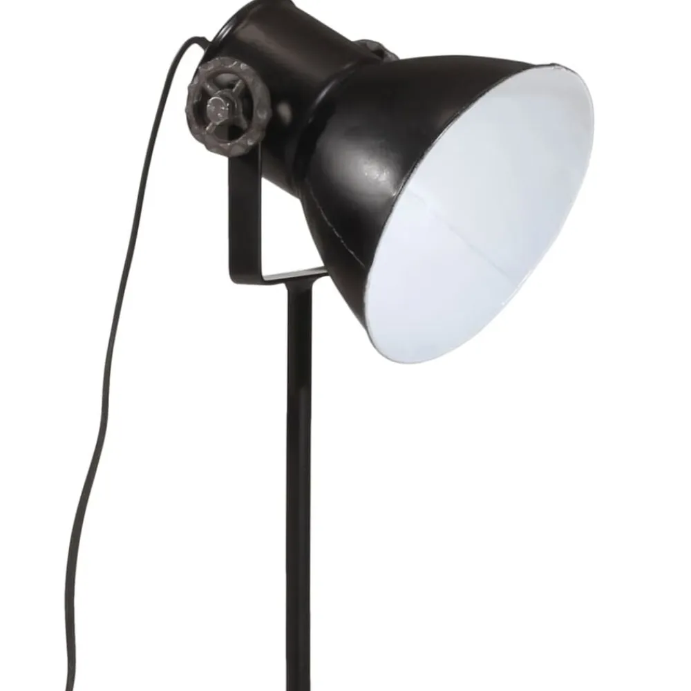 vidaXL Lámpara de pie negra 25 W E27 35x35x65/95 cm Negro
