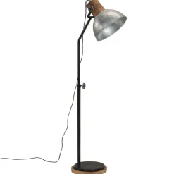 vidaXL Lámpara de pie vintage 25 W E27 30x30x100-150 cm Plateado Best