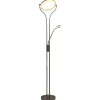 vidaXL Iluminación-Lámpara de pie regulable plateado 18 W 180 cm