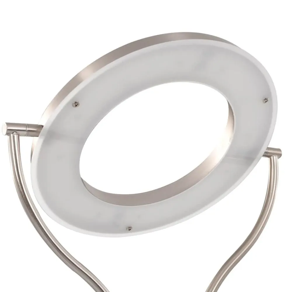 vidaXL Iluminación-Lámpara de pie regulable plateado 18 W 180 cm