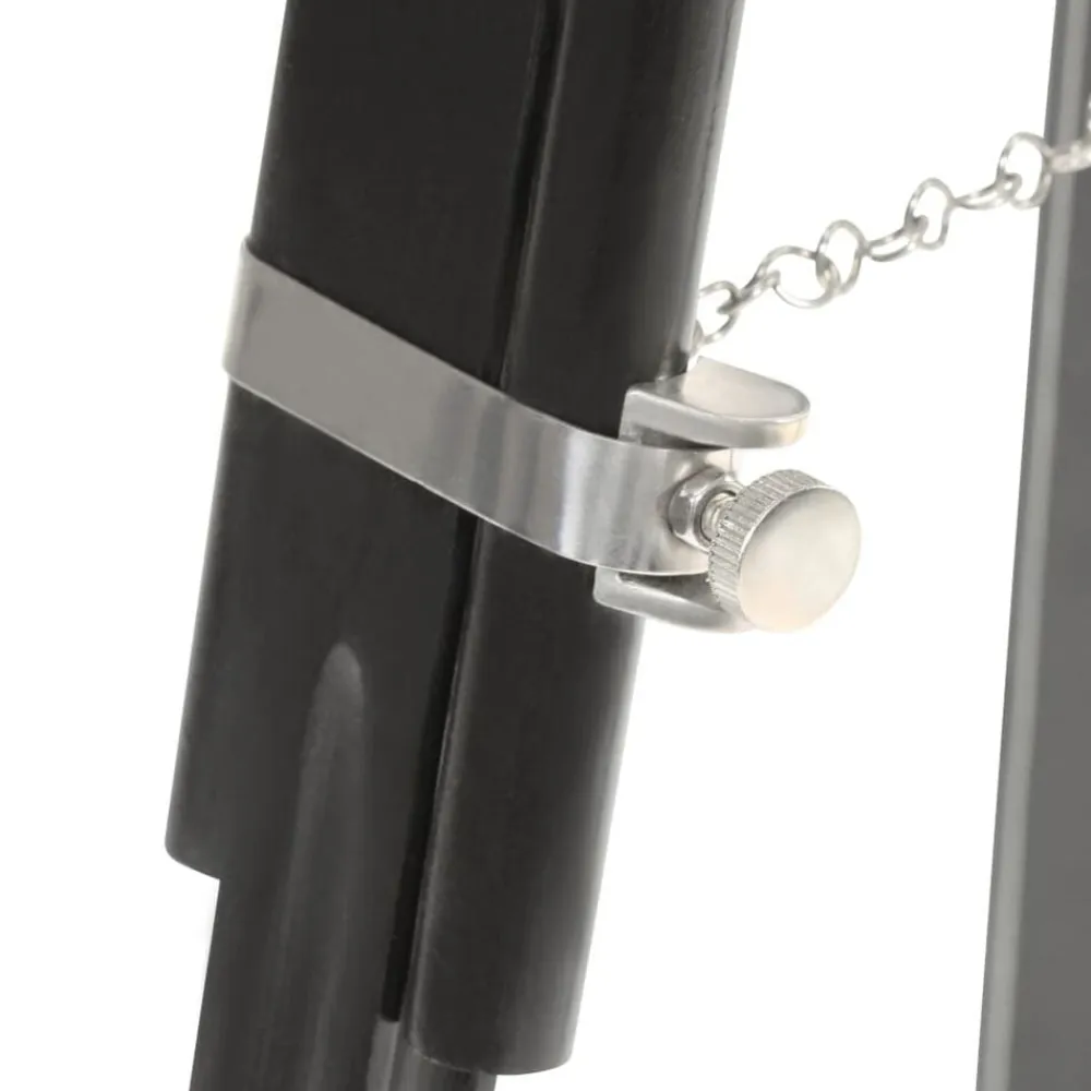 vidaXL Lámpara de suelo con trípode madera maciza mango negro 171 cm Best