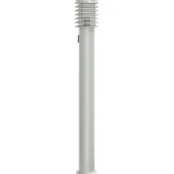 vidaXL Lámpara de suelo de exterior con enchufe acero inoxidable 110cm Plateado Hot