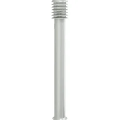 vidaXL Lámpara de suelo de exterior con enchufe acero inoxidable 110cm Plateado Hot