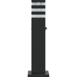 vidaXL Iluminación-Lámpara de suelo de exterior con sensor aluminio negro 50 cm