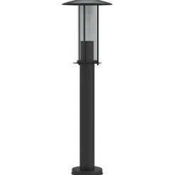 vidaXL Lámpara de suelo de exterior acero inoxidable 60 cm Negro Hot