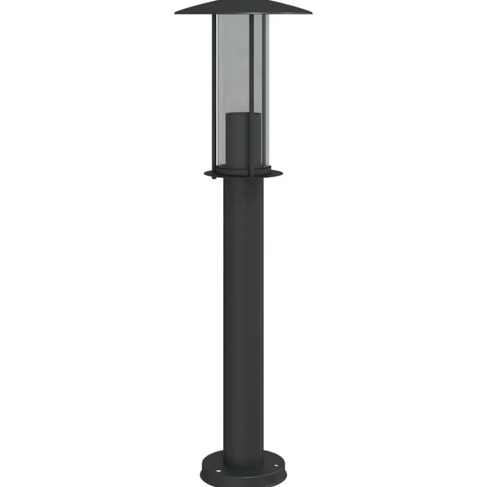 vidaXL Lámpara de suelo de exterior acero inoxidable 60 cm Negro Hot