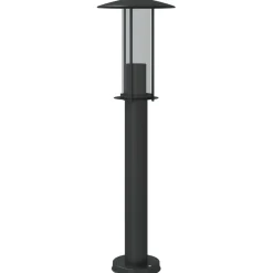 vidaXL Lámpara de suelo de exterior acero inoxidable 60 cm Negro Hot