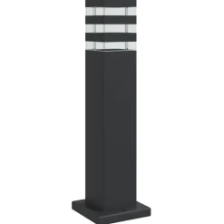 vidaXL Lámpara de suelo de exterior aluminio negro 50 cm Hot