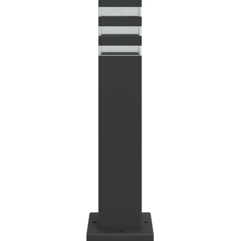 vidaXL Lámpara de suelo de exterior aluminio negro 50 cm Hot