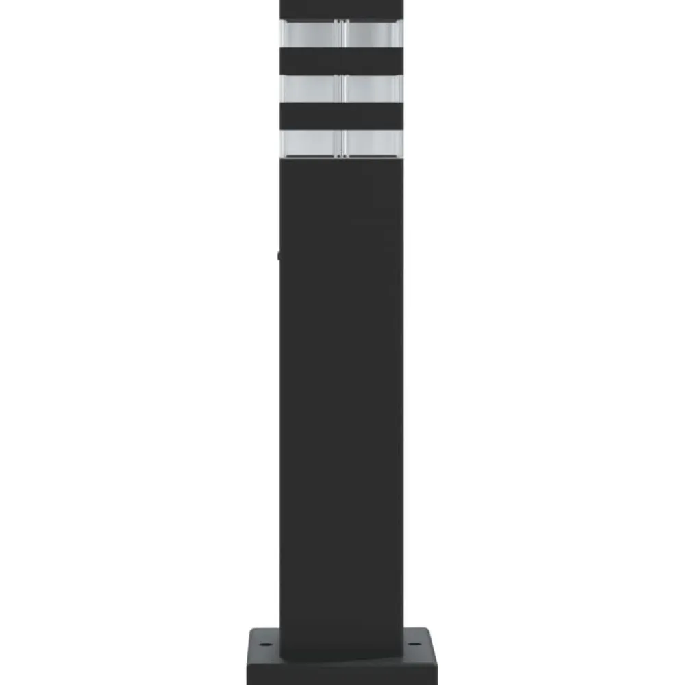 vidaXL Lámpara de suelo de exterior aluminio negro 50 cm Hot