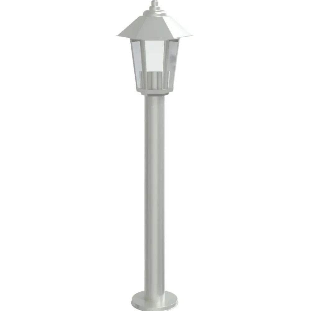 vidaXL Lámpara de suelo de exterior acero inoxidable 80 cm Plateado Outlet