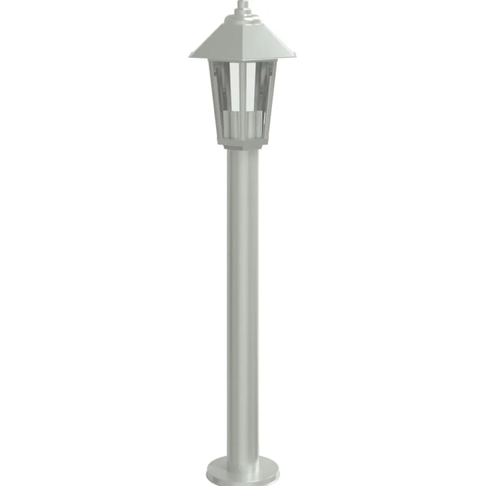 vidaXL Lámpara de suelo de exterior acero inoxidable 80 cm Plateado Outlet