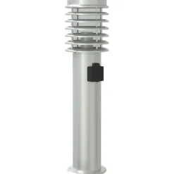 vidaXL Iluminación-Lámpara de suelo de exterior con enchufe acero inoxidable 60 cm