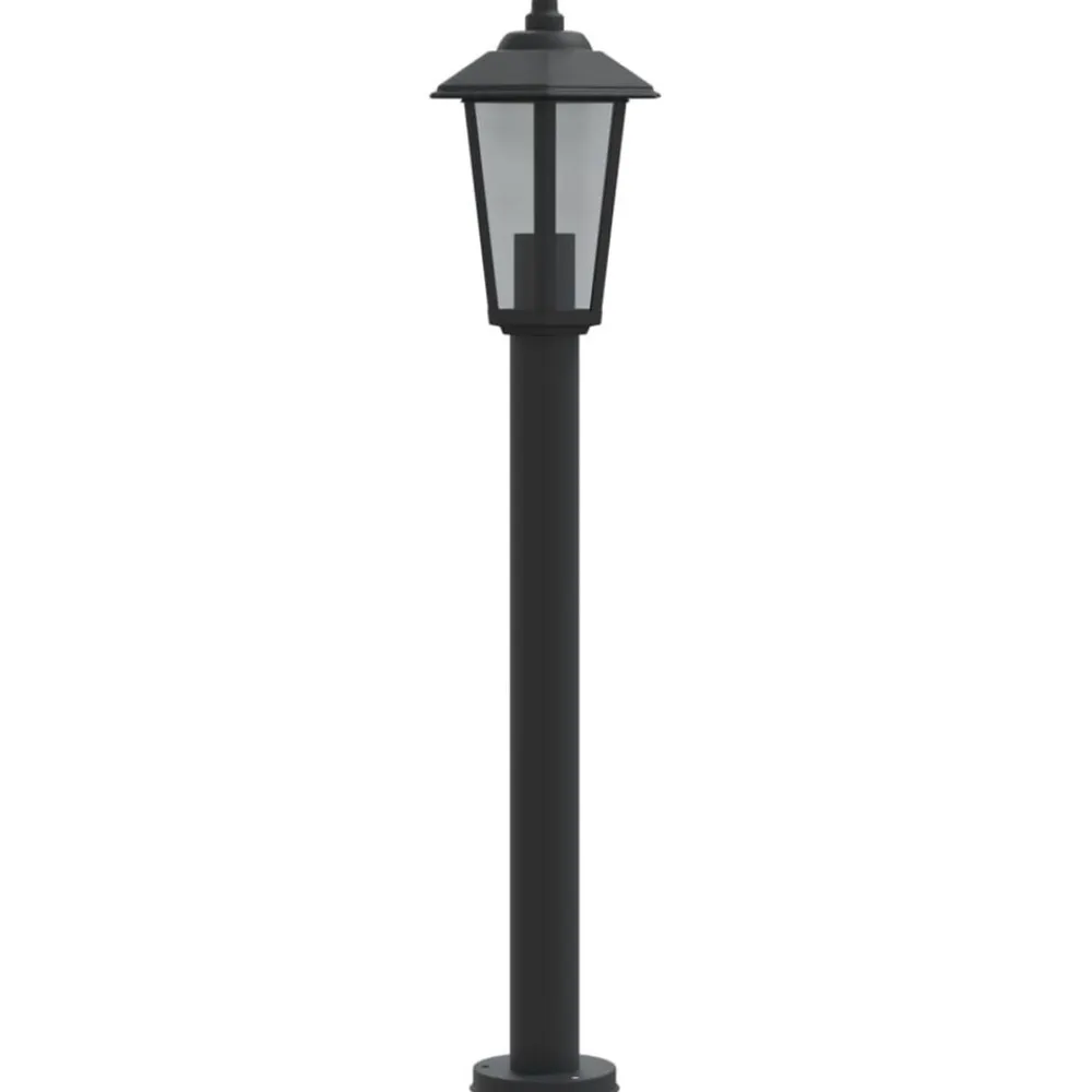 vidaXL Iluminación-Lámpara de suelo de exterior acero inoxidable 80 cm