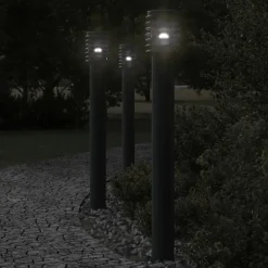 vidaXL Iluminación-Lámpara de suelo de exterior acero inoxidable 110 cm