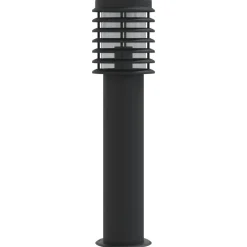 vidaXL Lámpara de suelo de exterior acero inoxidable 60 cm Negro New