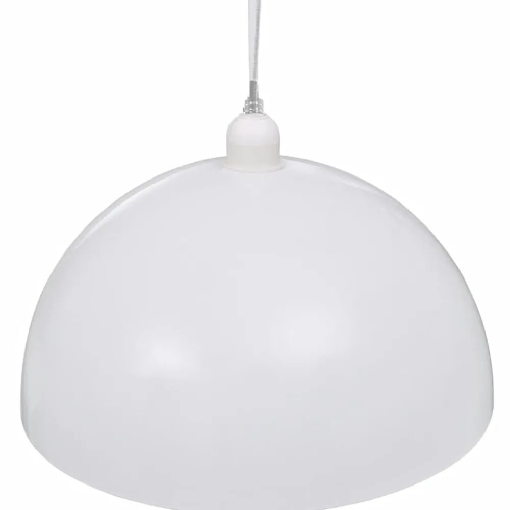 vidaXL Iluminación-Lámpara de techo 2 uds altura ajustable semiesférica blanca