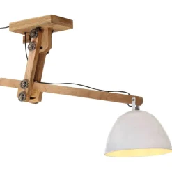 vidaXL Lámpara de techo blanca 25 W E27 105x30x65-108 cm Blanco New