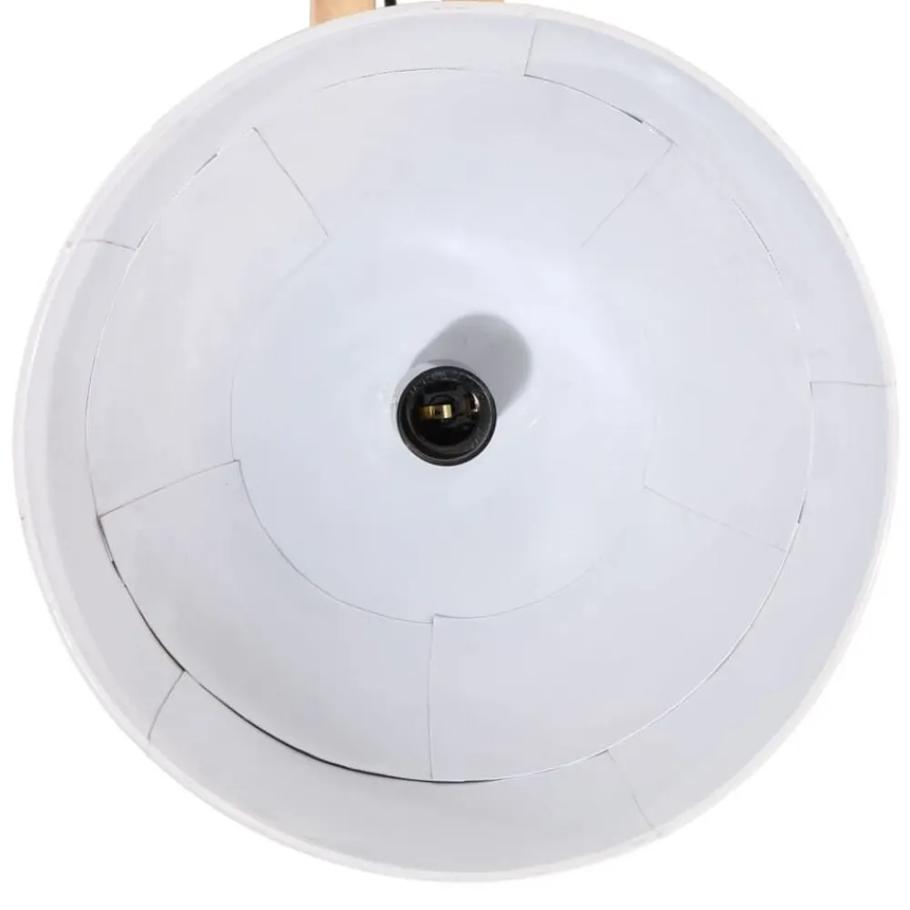 vidaXL Lámpara de techo blanca 25 W E27 105x30x65-108 cm Blanco New