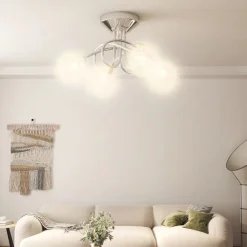 vidaXL Lámpara de techo con pantallas de alambre 4 bombillas LED G9 Online