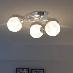 vidaXL Lámpara de techo con 3 bombillas LED G9 120 W Best