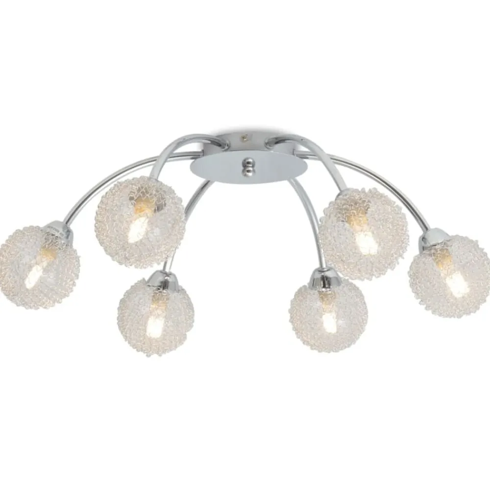 vidaXL Iluminación-Lámpara de techo con 6 bombillas LED G9 240 W