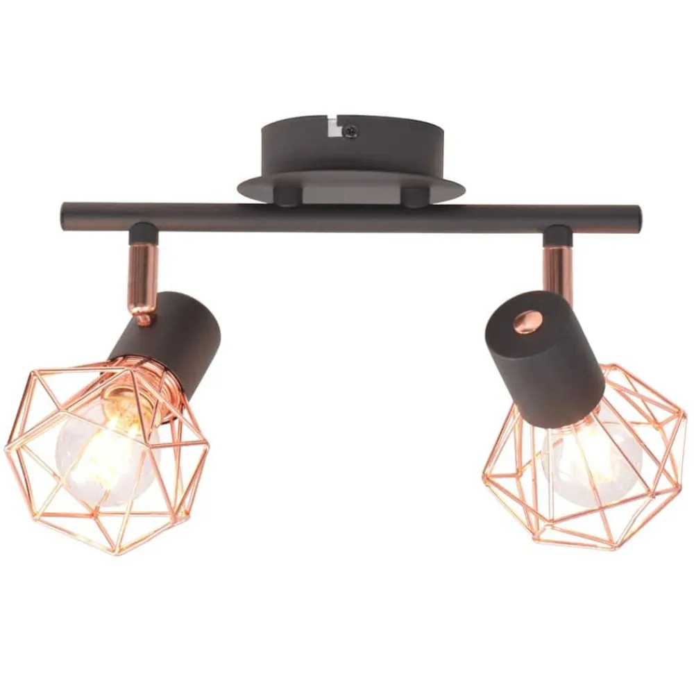 vidaXL Iluminación-Lámpara de techo con 2 bombillas LED de filamento 8 W