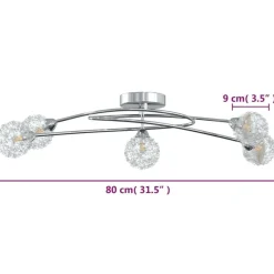 vidaXL Lámpara de techo con pantallas de alambre 5 bombillas LED G9 Hot