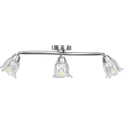 vidaXL Iluminación-Lámpara de techo con pantallas vidrio tulipán 3 bombillas E14