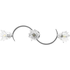 vidaXL Iluminación-Lámpara de techo con pantallas vidrio tulipán 3 bombillas E14