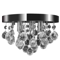 vidaXL Iluminación-Lámpara de techo de cristal diseño