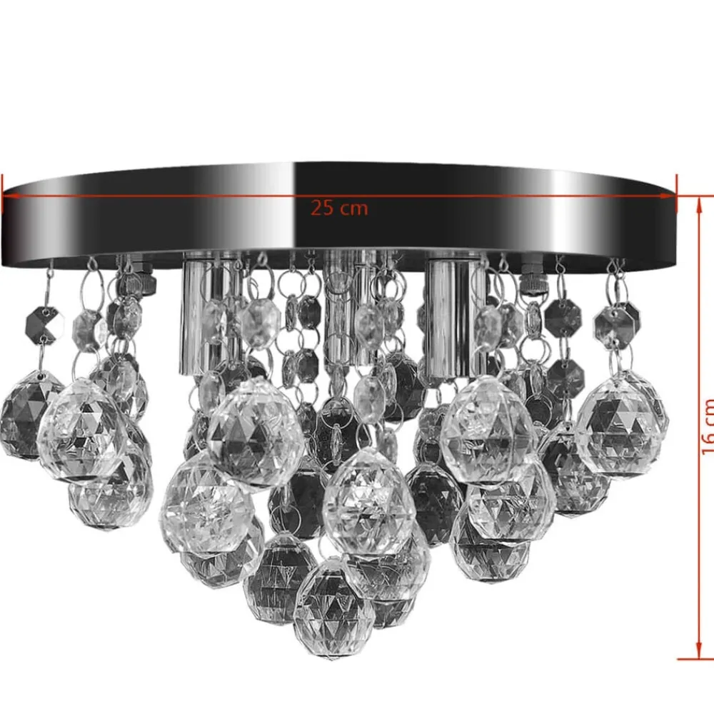vidaXL Iluminación-Lámpara de techo de cristal diseño