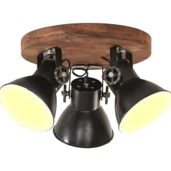 vidaXL Iluminación-Lámpara de techo industrial negra 25 W 42x27 cm E27