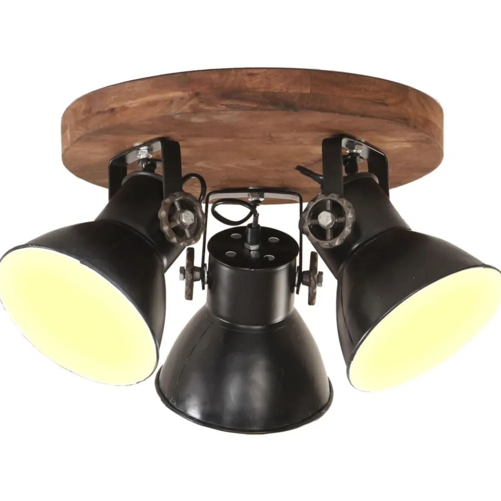 vidaXL Iluminación-Lámpara de techo industrial negra 25 W 42x27 cm E27