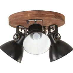 vidaXL Iluminación-Lámpara de techo industrial negra 25 W 42x27 cm E27